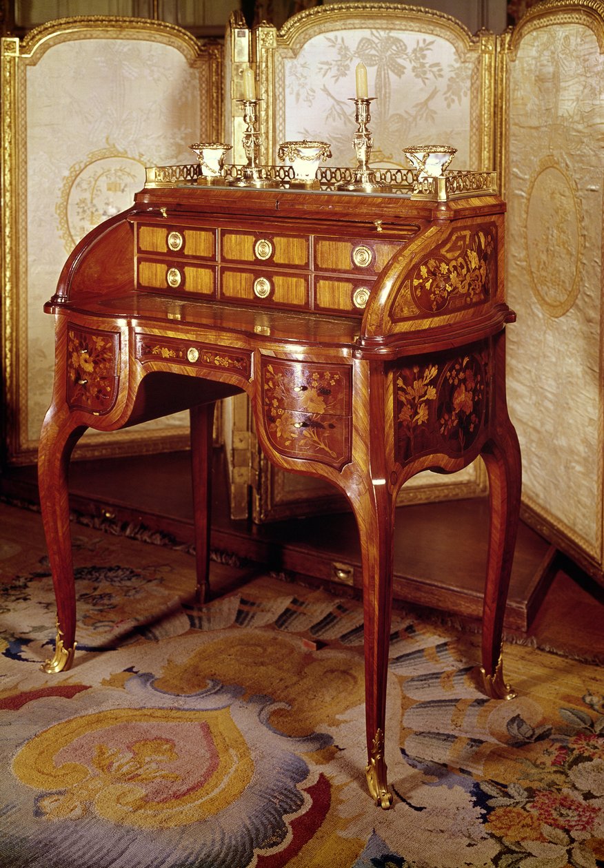 Louis XV Skrivebord (træ) af Jean Francois Oeben