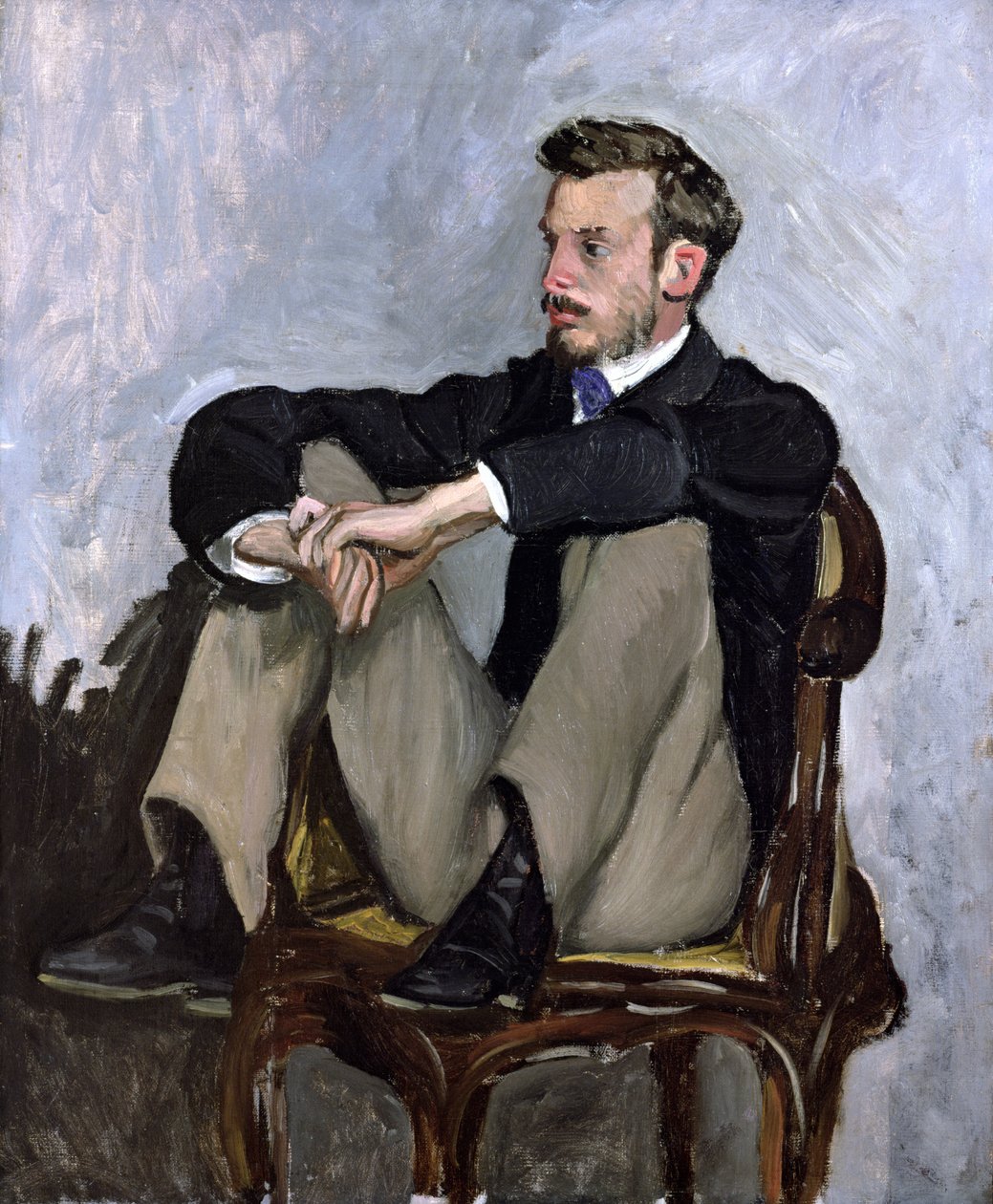 Portræt af Auguste Renoir (1841-1919), 1867 af Jean Frederic Bazille