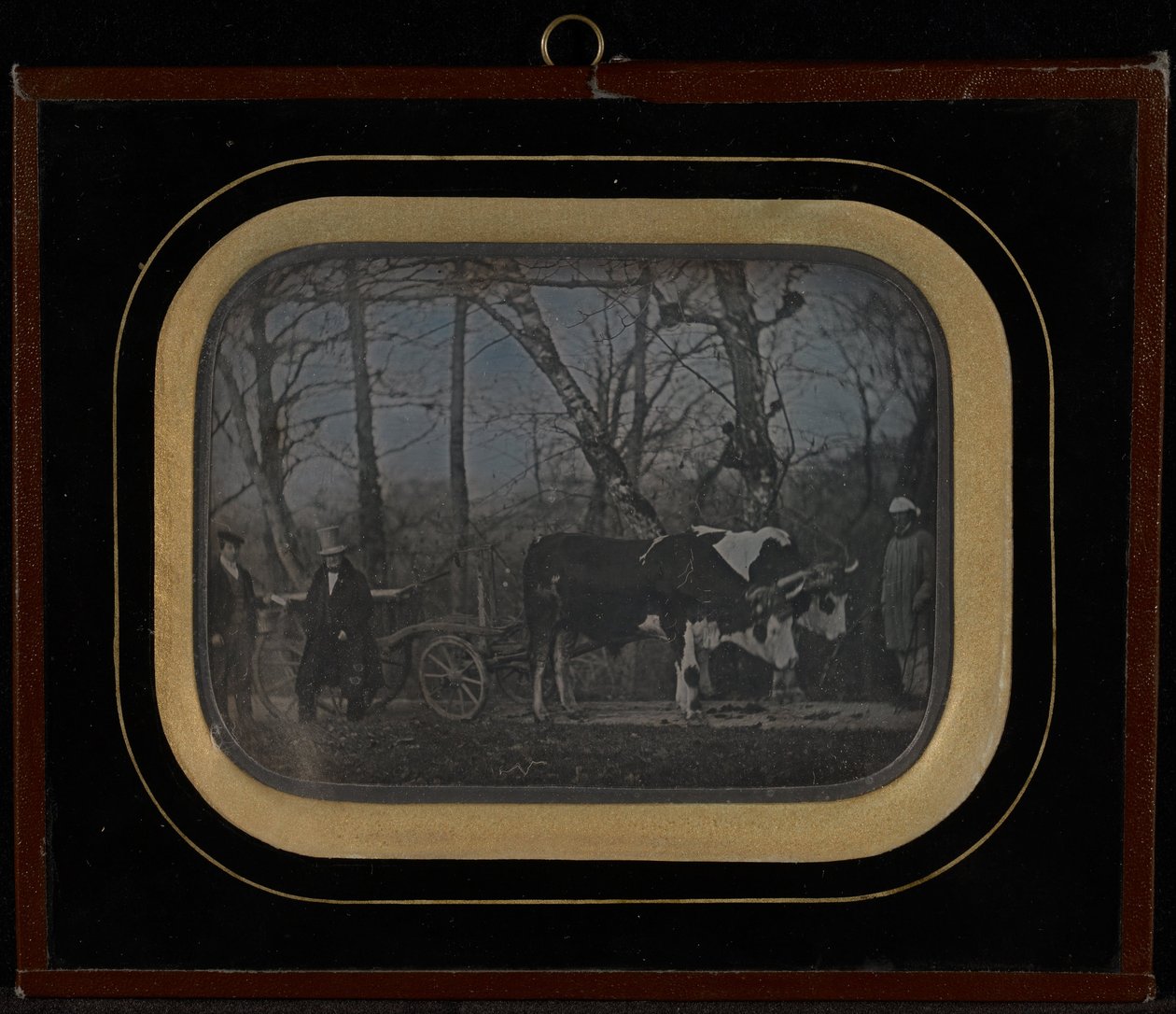 (Jean-Gabriel Eynard med to tjenere og en oksevogn) af Jean Gabriel Eynard