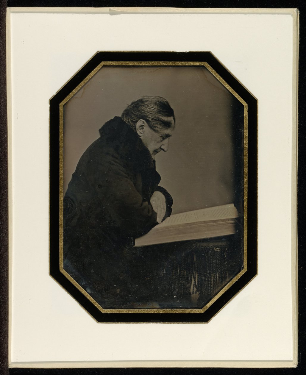 Selvportræt med Folio Volume af Jean Gabriel Eynard