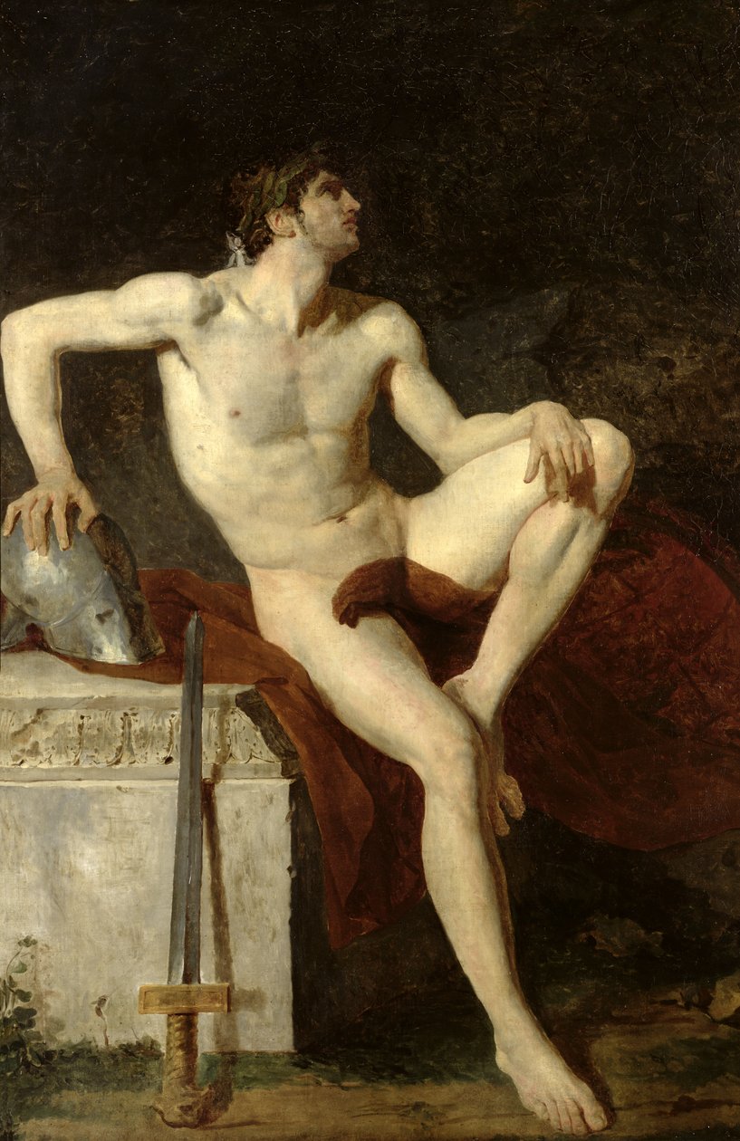 Siddende Gladiator af Jean Germain Drouais