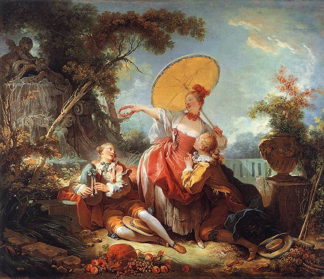 Den musikalske konkurrence af Jean Honore Fragonard
