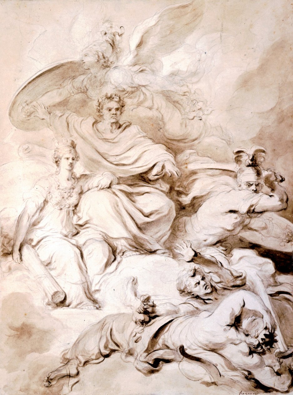 Til Franklins genialitet af Jean Honore Fragonard