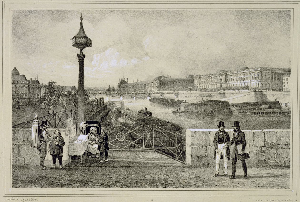 Louvre, graveret af Auguste Bry af Jean Jacottet