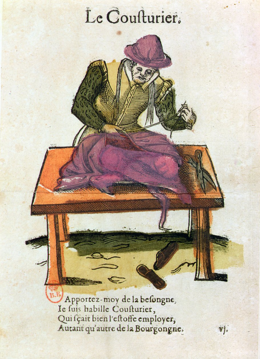 Skrædderen (farvegravering) af Jean Leclerc