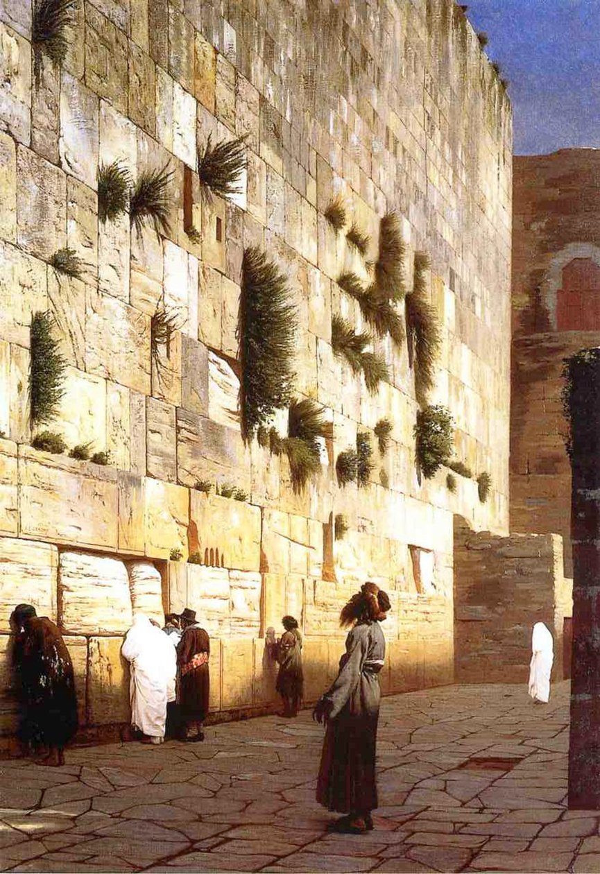 Grædemuren, Jerusalem, 1869 af Jean Leon Gerome