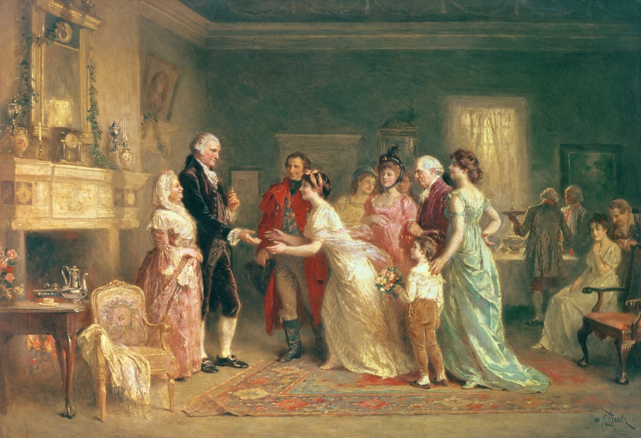 Washingtons fødselsdag, 1798 af Jean Leon Gerome Ferris