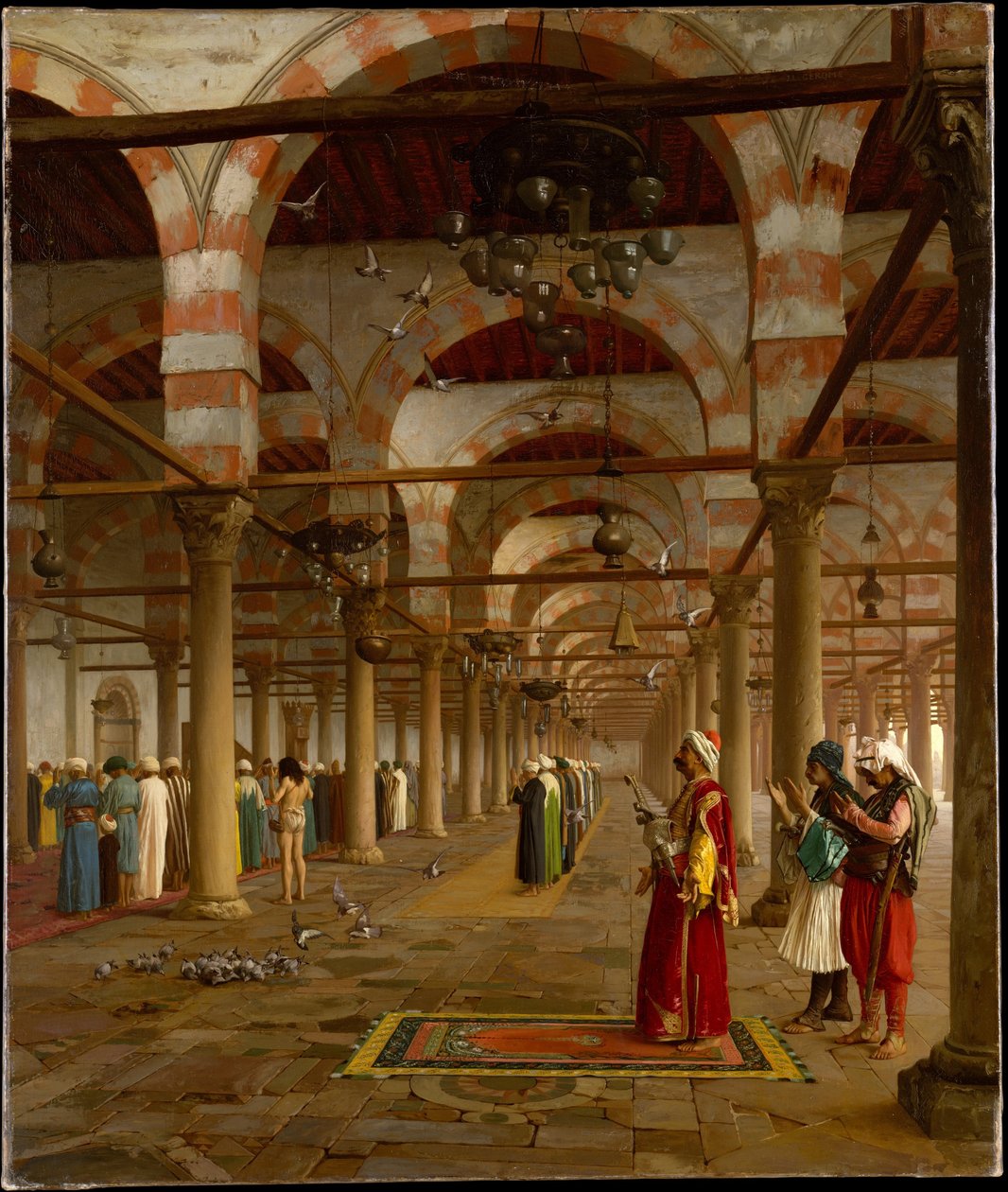 Bøn i moskeen af Jean Leon Gerome