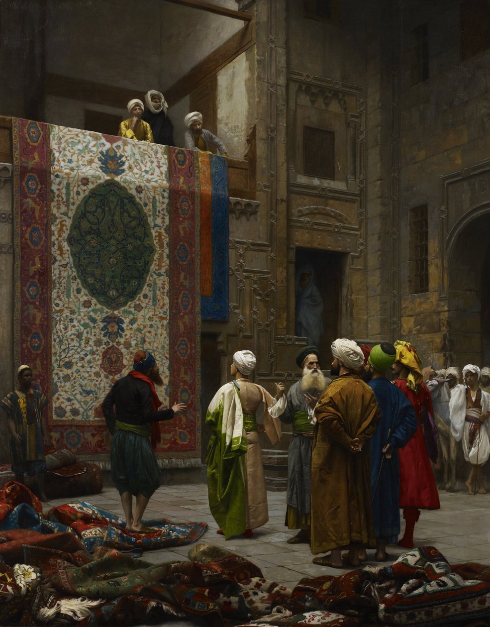 Tæppehandleren / Tæppehandleren i Kairo af Jean Leon Gerome