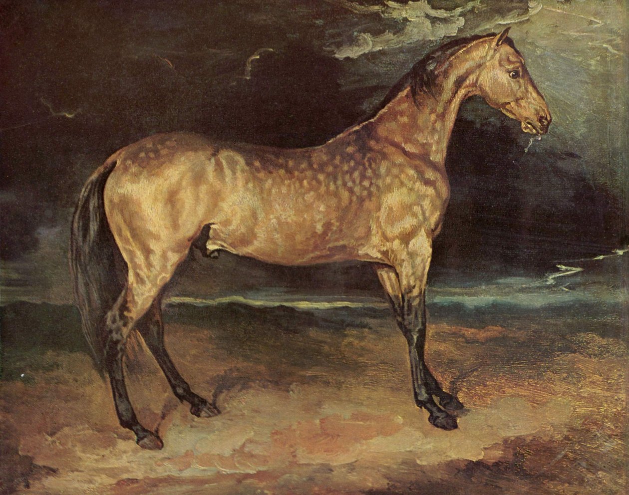 Hest i et tordenvejr af Theodore Gericault