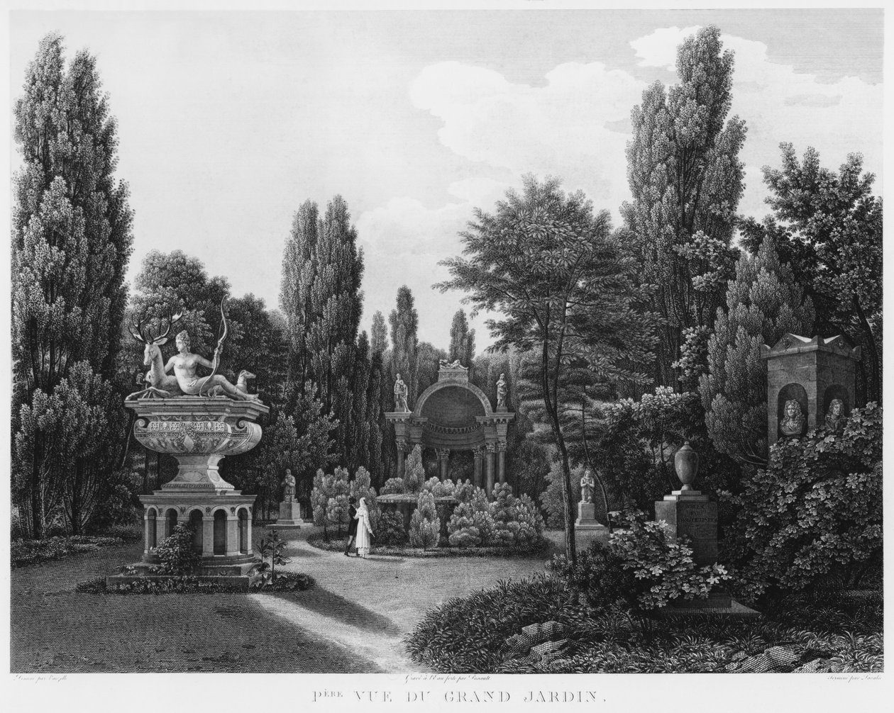 Første visning af den store have, Musee des Monuments Francais, Paris, illustration fra 