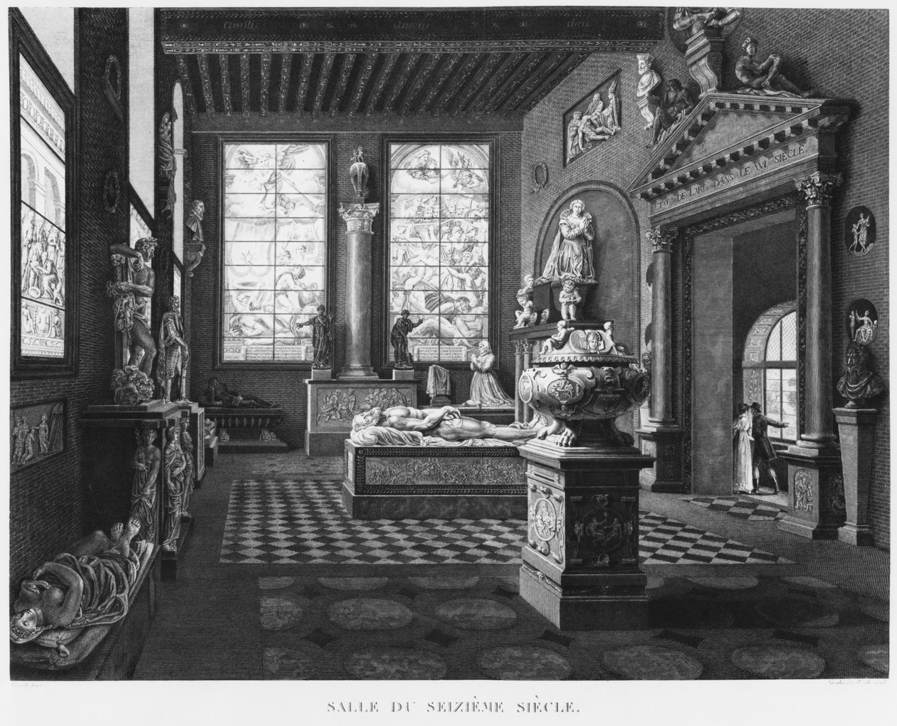 Værelset fra det 16. århundrede, Musee des Monuments Francais, Paris, illustration fra 