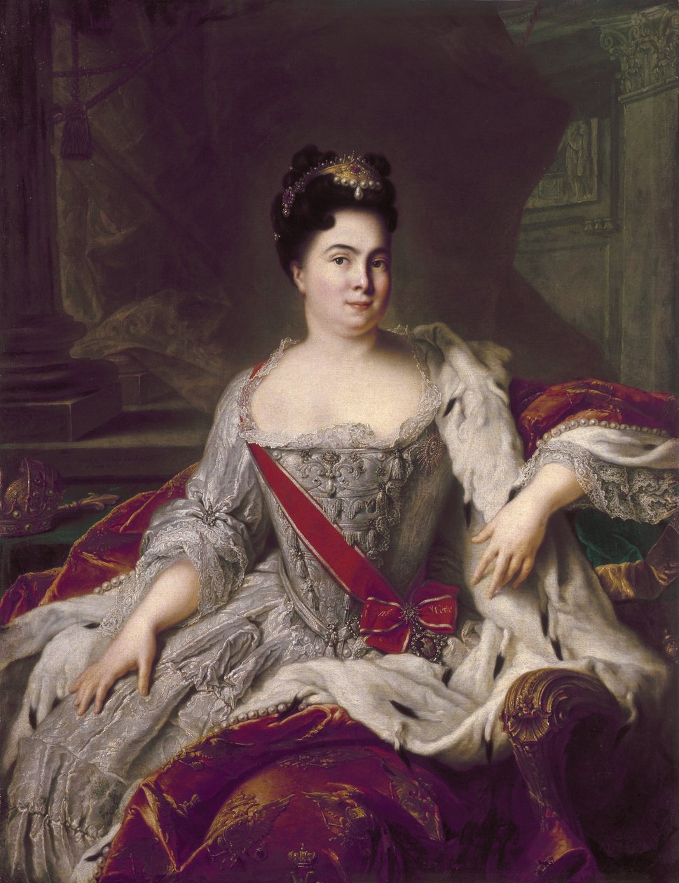 Portræt af Catherine I (1684-1727) af Jean Marc Nattier
