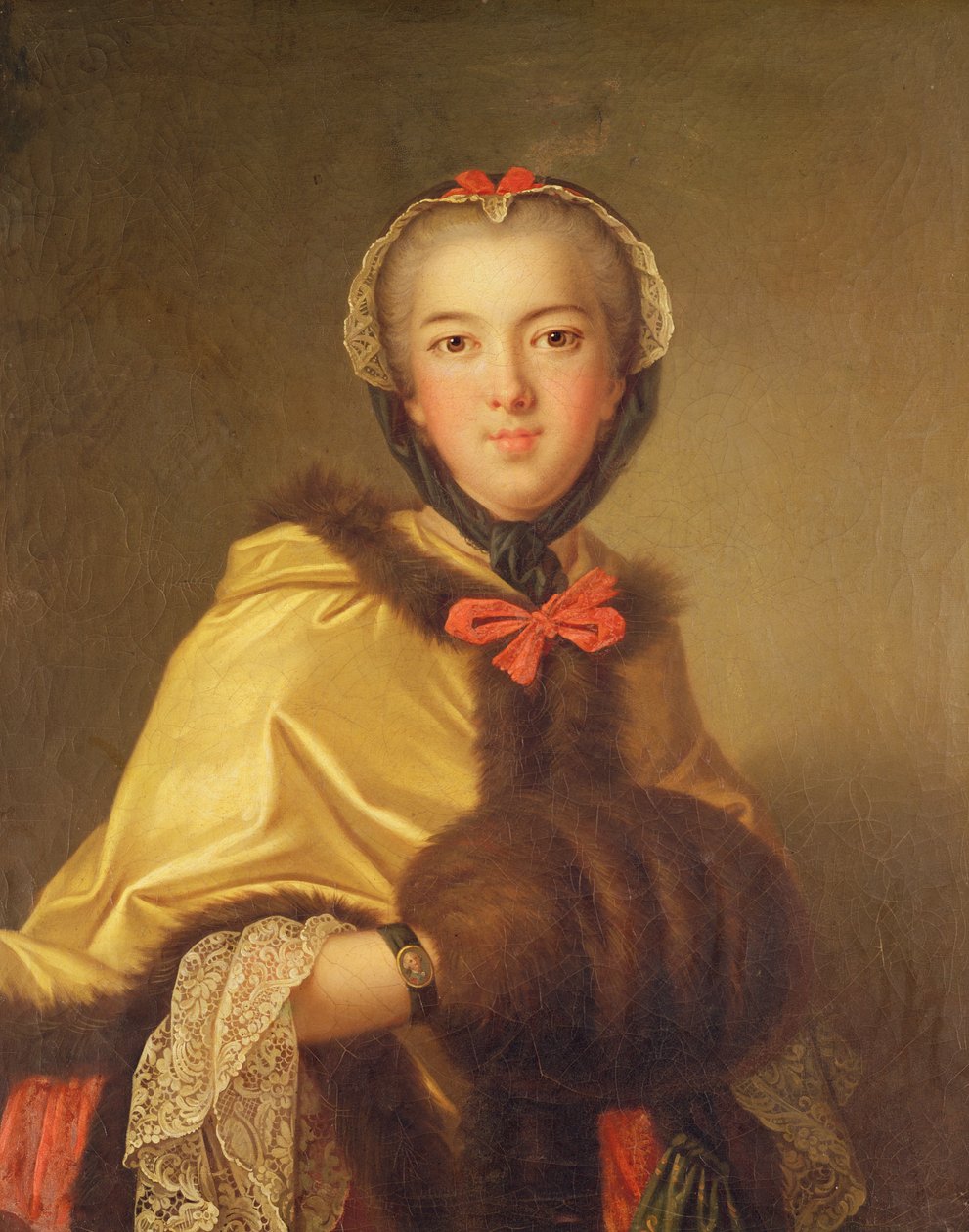 Portræt af Louis-Henriette de Bourbon-Conti, med lyddæmper af Jean Marc Nattier