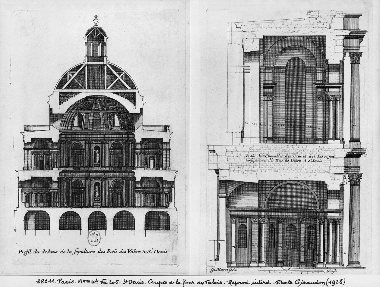 Basilica Saint-Denis, Valois Tower, ca. 1655 (se også 414688, 414690) af Jean Marot