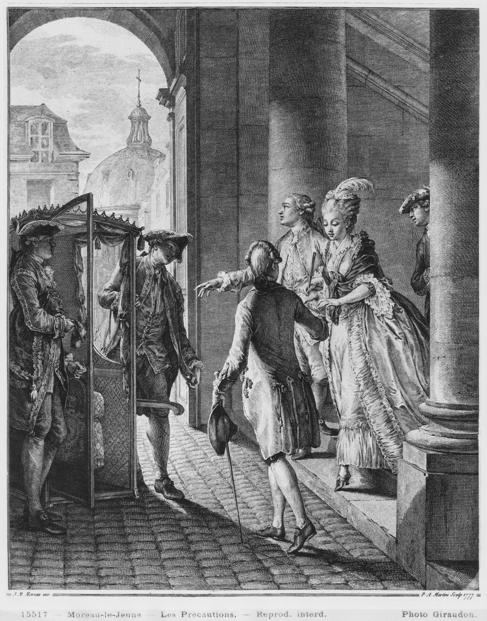 Forholdsreglerne, indgraveret af Pietro Antonio Martini (1739-97) 1777 af Jean Michel the Younger Moreau