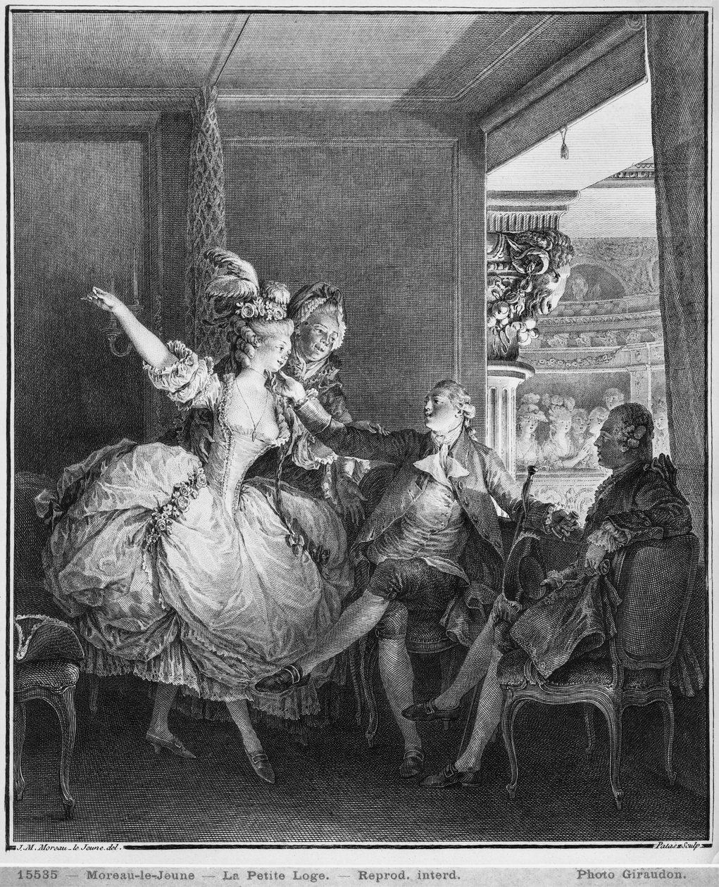 Den lille æske, graveret af Charles Emmanuel Patas (1744-1802) c.1777 af Jean Michel the Younger Moreau