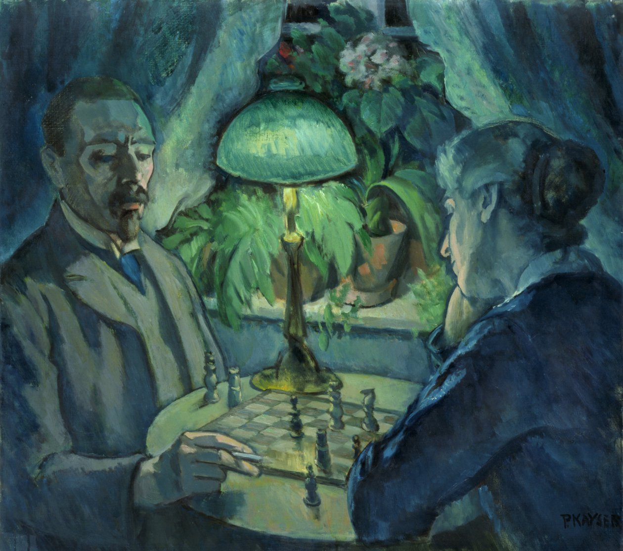 Spiller skak, 1925 af Jean Paul Kayser