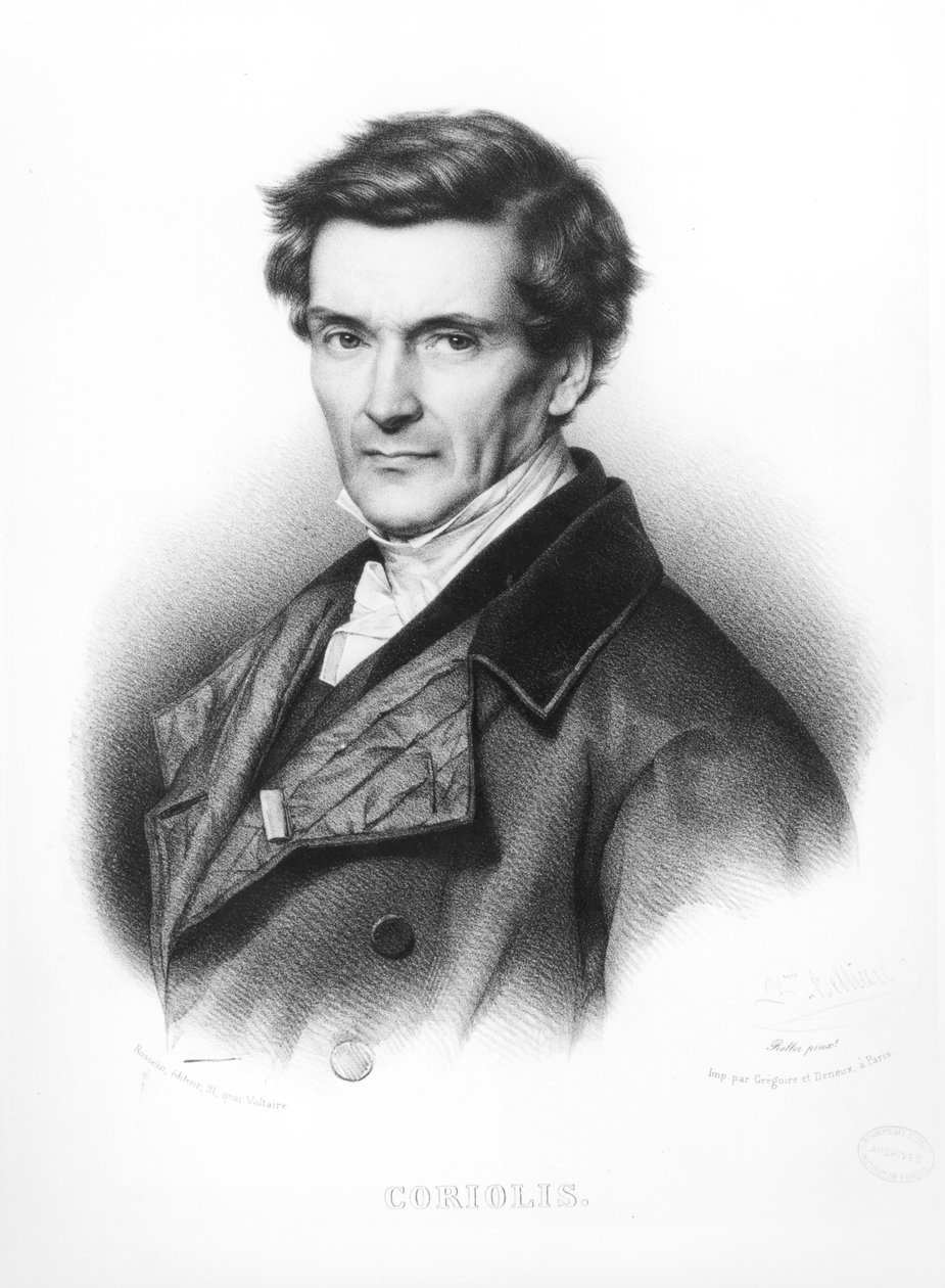 Portræt af Gustave Gaspard Coriolis (1792-1843) graveret af Zephirin Felix Jean Marius Belliard (f.1798) af Jean Roller