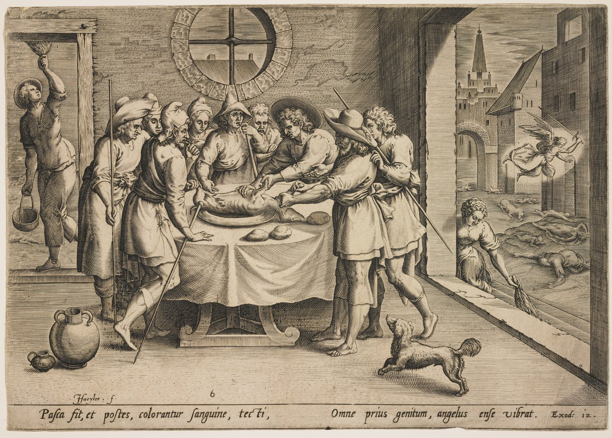 Påske (2. Mosebog 12) af Jean or Johann Sadeler