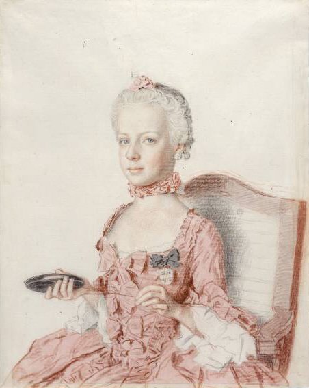Portræt af ærkehertuginde Maria Antonia af Østrig af Jean Étienne Liotard
