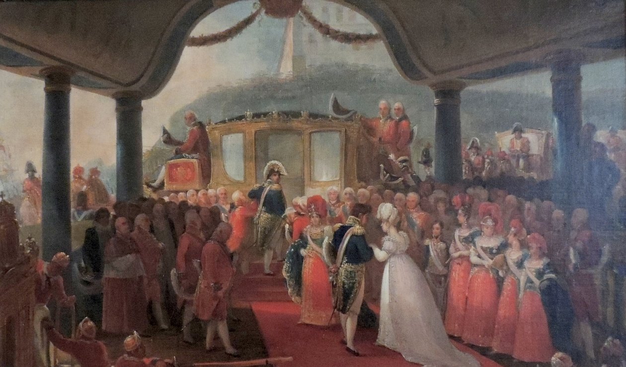 Undersøgelse for ankomsten af D. Leopoldina i Brasilien af Jean Baptiste Debret