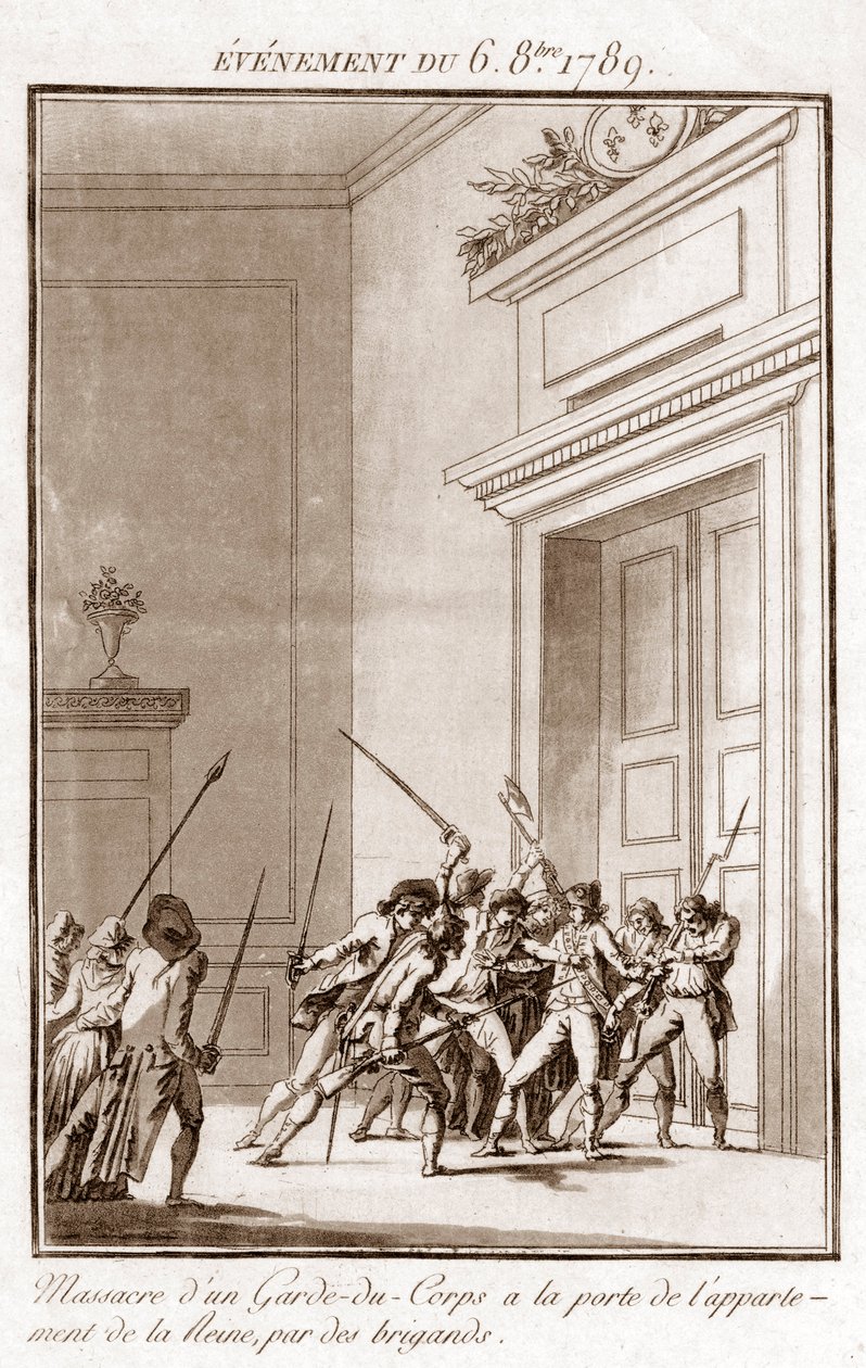Franske Revolution - Begivenhed den 6. oktober af Jean Francois Janinet