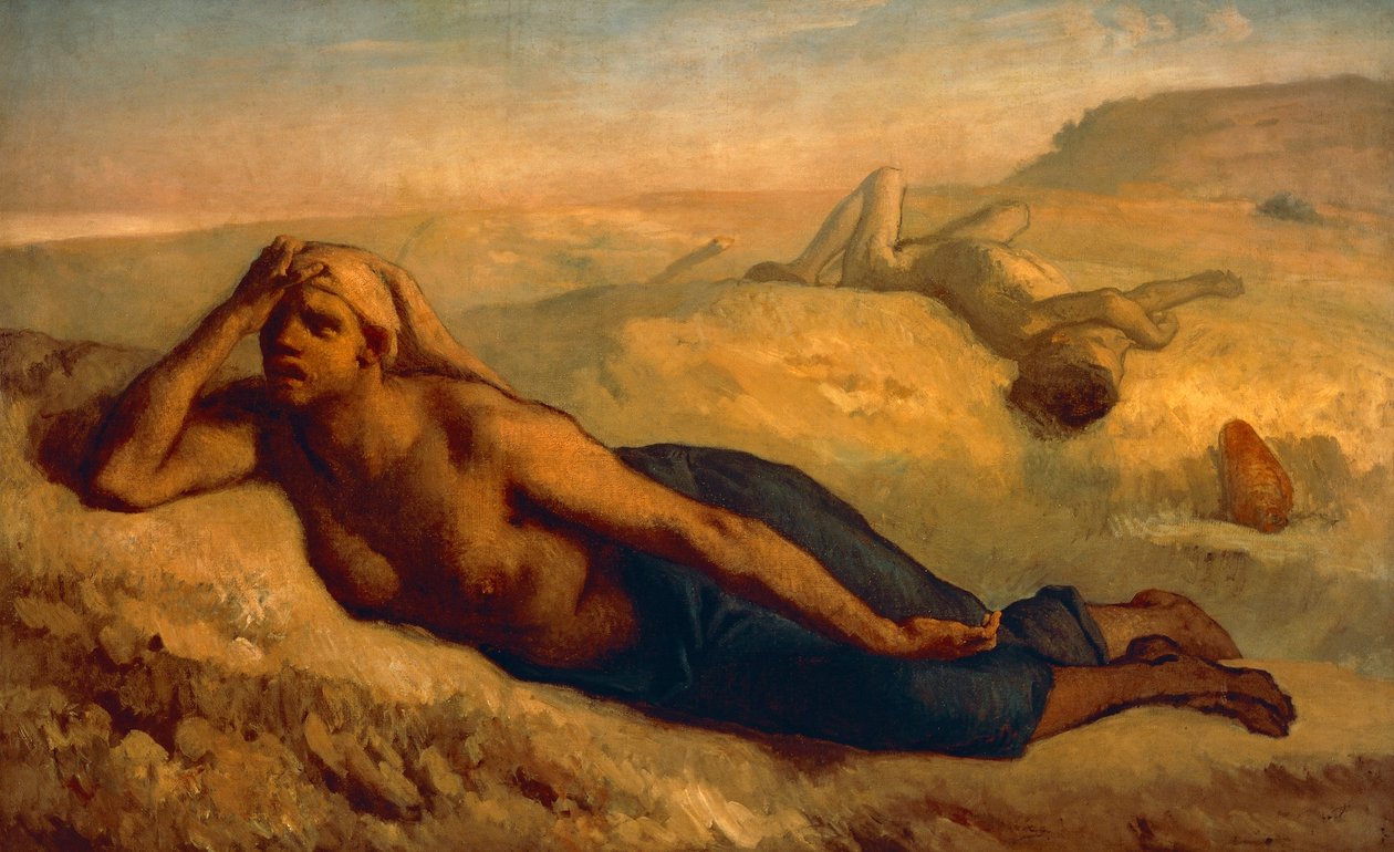 Hagar og Ismael, af Jean-Francois Millet (1814-1875). af Jean Francois Millet
