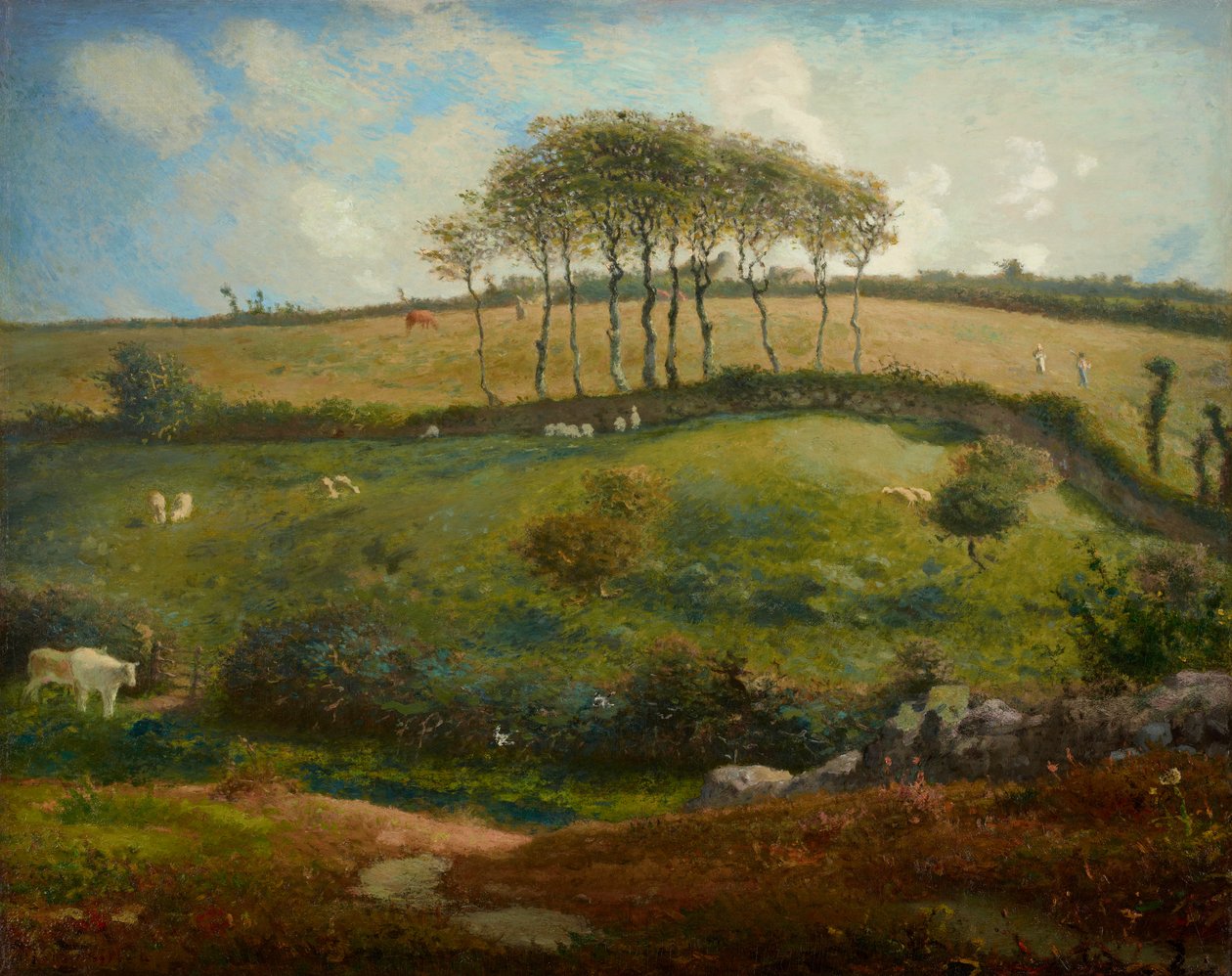 Græsgang nær Cherbourg (Normandiet) af Jean Francois Millet