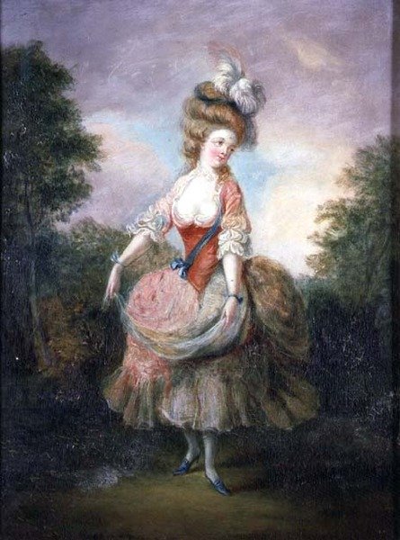 Danser med en fjerhat af Jean Frederic Schall