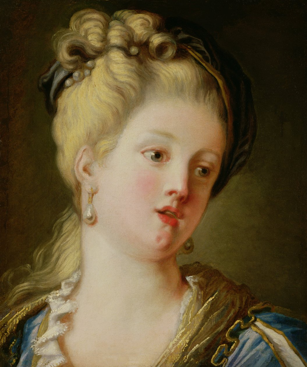 Portræt af en ung kvinde af Jean Honore Fragonard