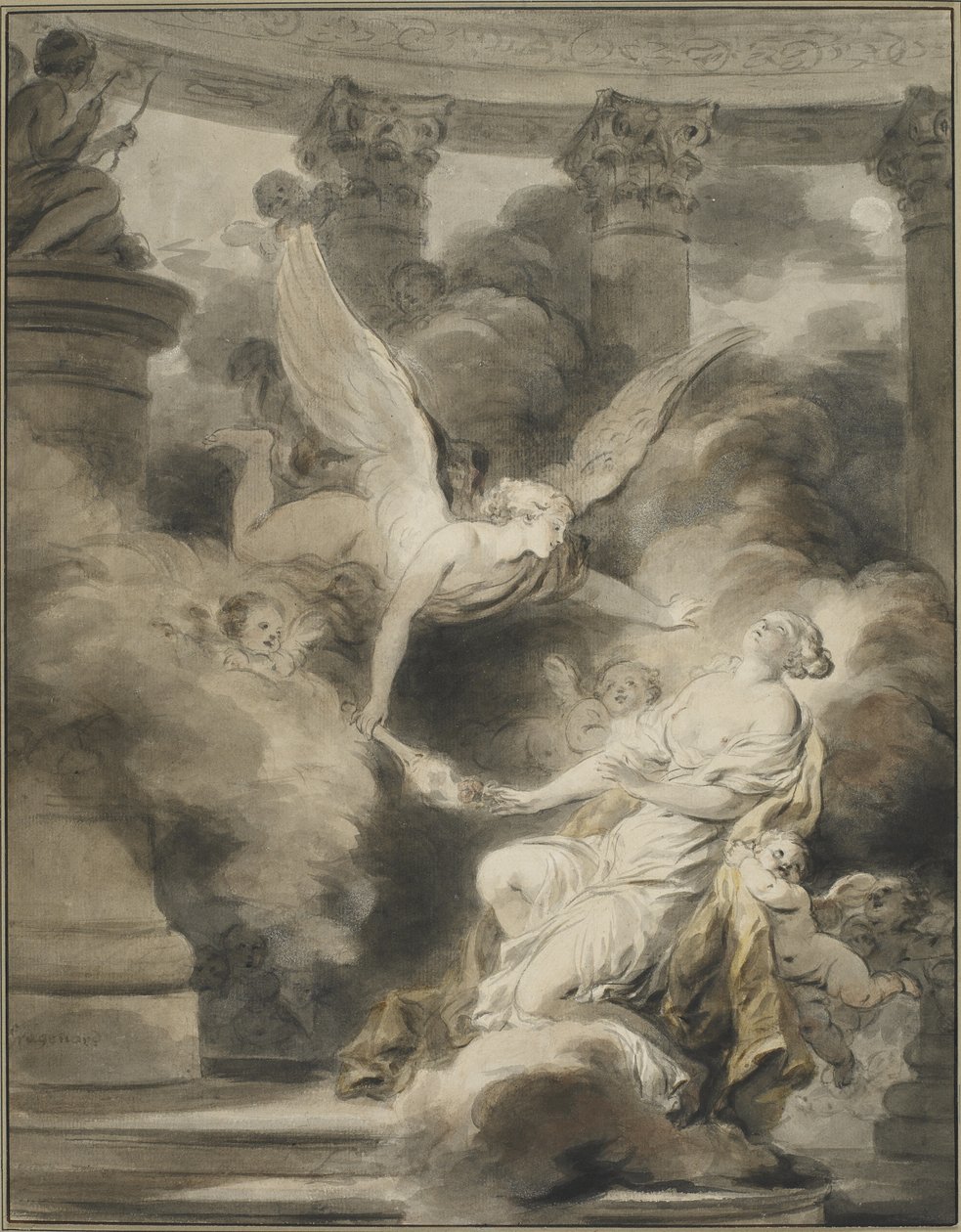 Rosens ofring, ca. 1775-1780 af Jean Honore Fragonard
