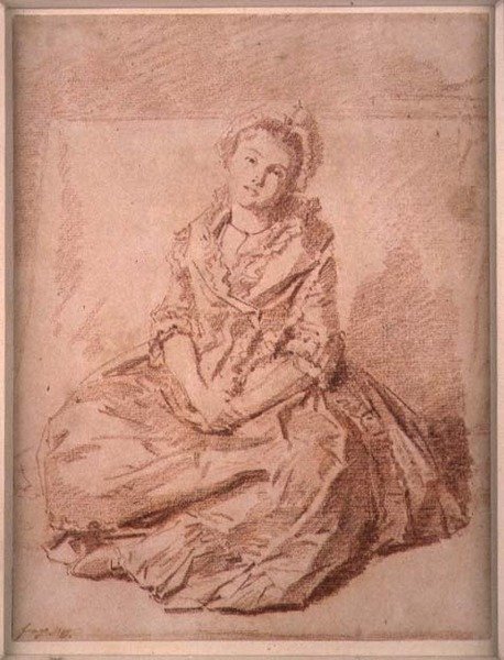 Siddende pige af Jean Honore Fragonard