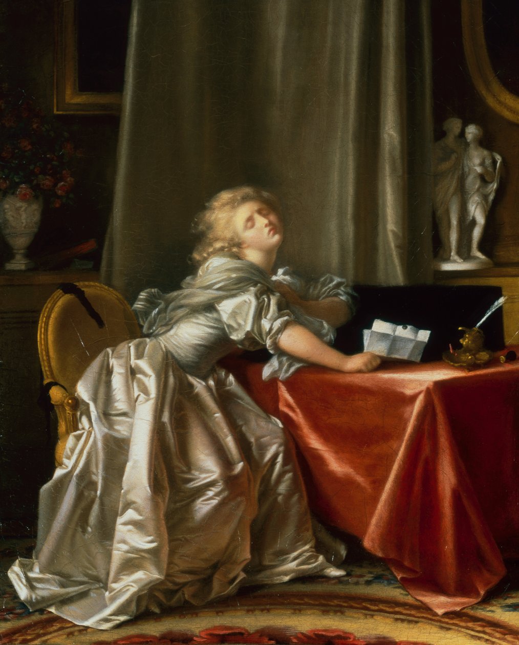 The Bad News (olie på lærred) af Jean Honore Fragonard