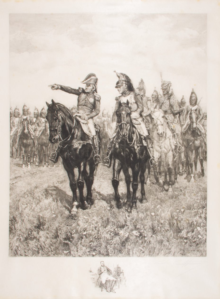 Staben ved Austerlitz, graveret af C. Coppier af Jean Louis Ernest Meissonier