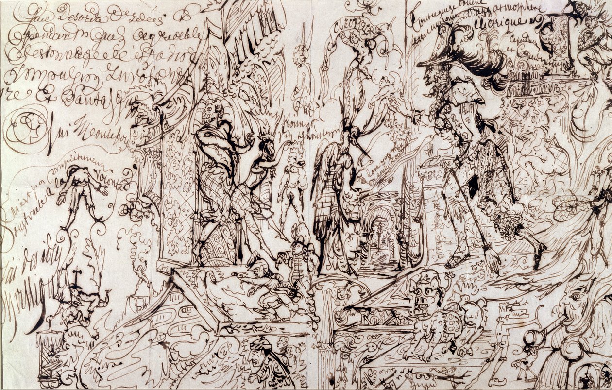 Tegning fremstillet under påvirkning af hash af Jean Martin Charcot