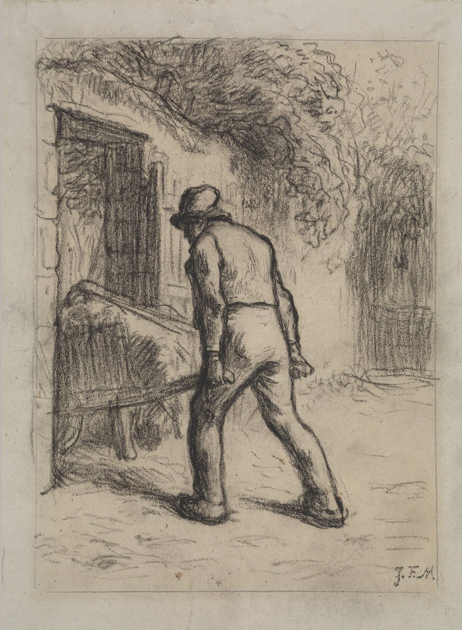 Undersøgelse for mennesket med en trillebør af Jean Francois Millet