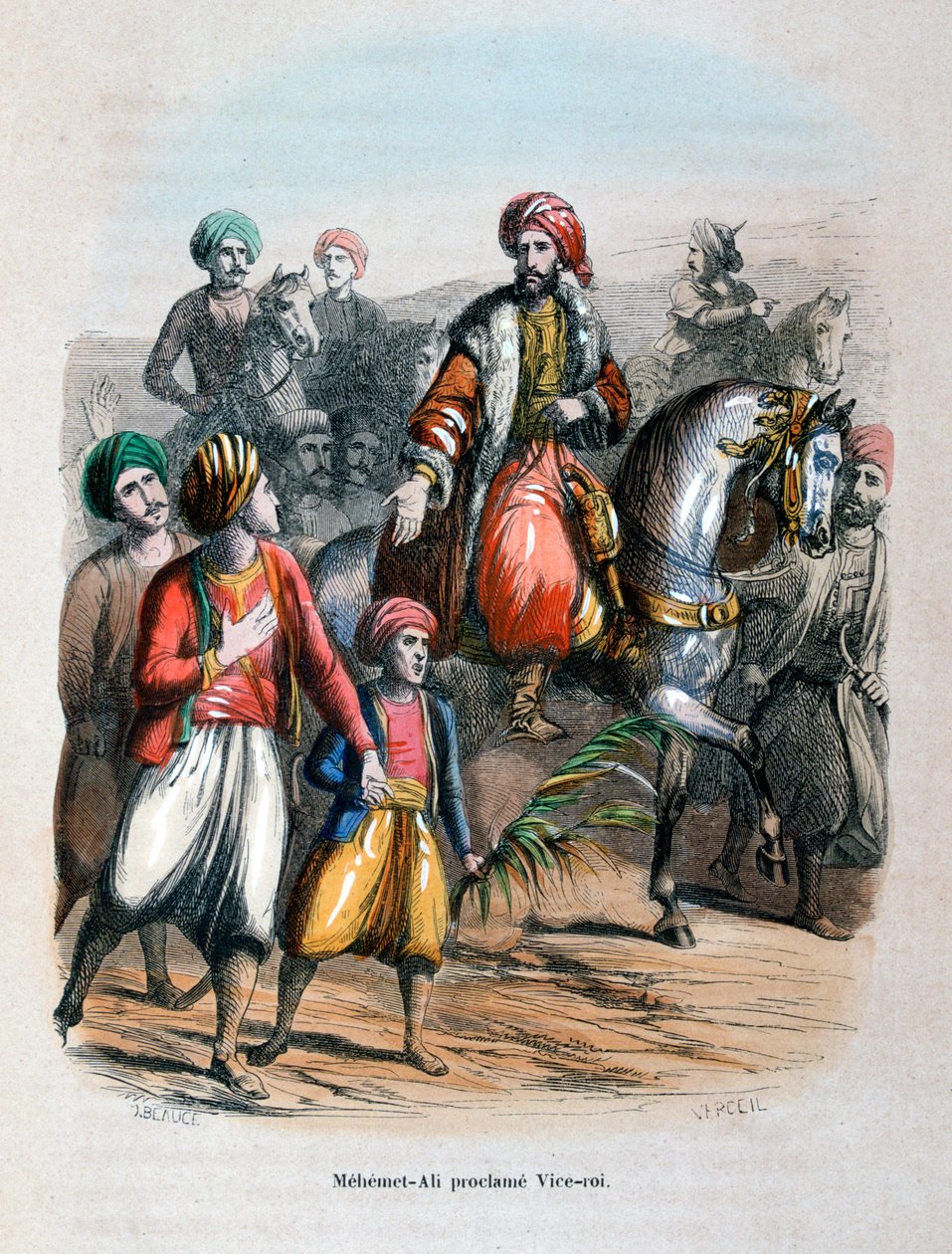 Mehmet Ali udråbt til vicekonge, 1805 1847 af Jean Adolphe Beauce