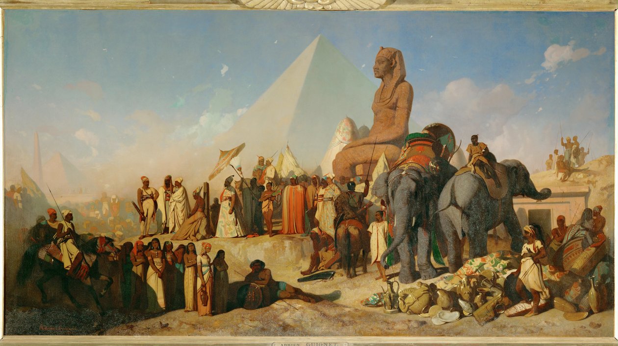 Cambyses og Psammetich ... af Jean Adrien Guignet