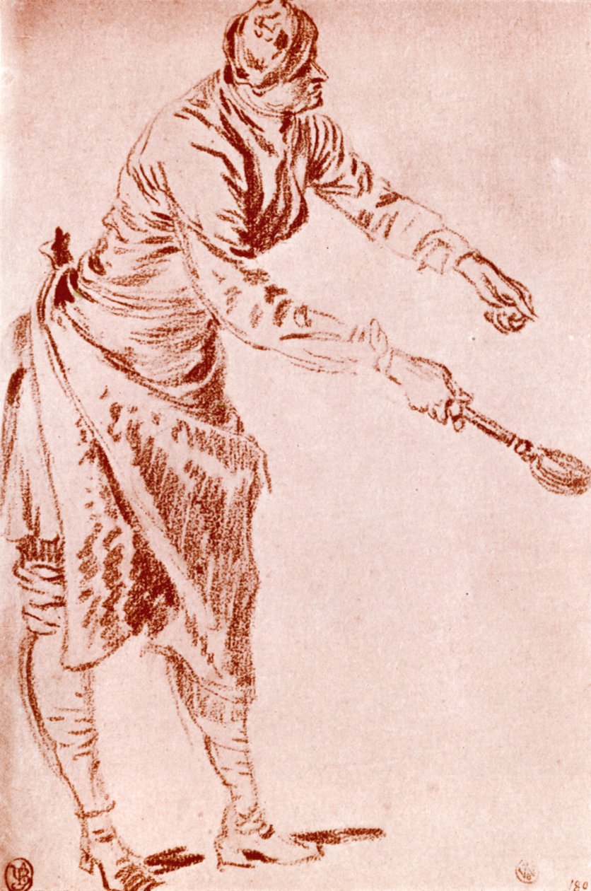 En undersøgelse i Sanguine, 1913. af Jean Antoine Watteau