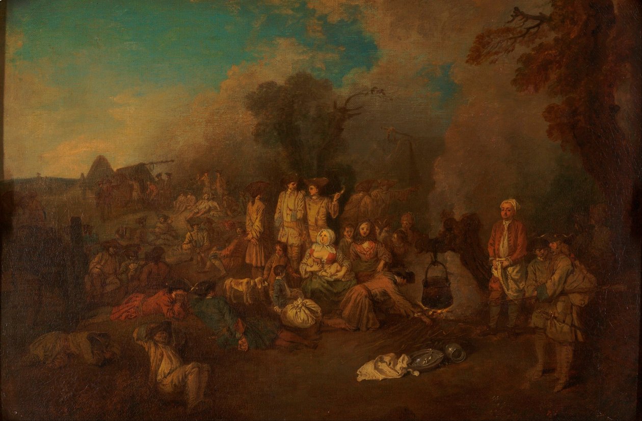 Bivuak af Jean Antoine Watteau