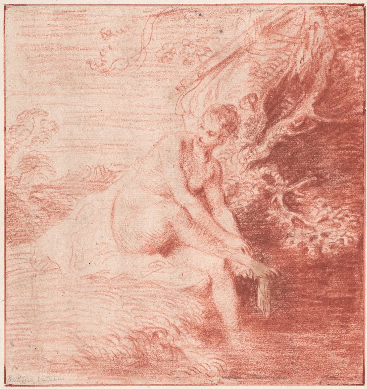 Diana Bathing, ca. 1716 af Jean Antoine Watteau