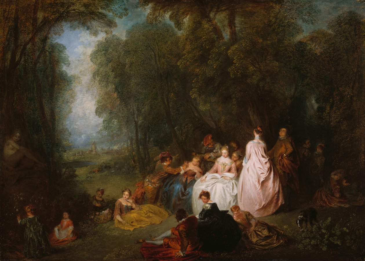 Præstesamling, 171821. af Jean Antoine Watteau