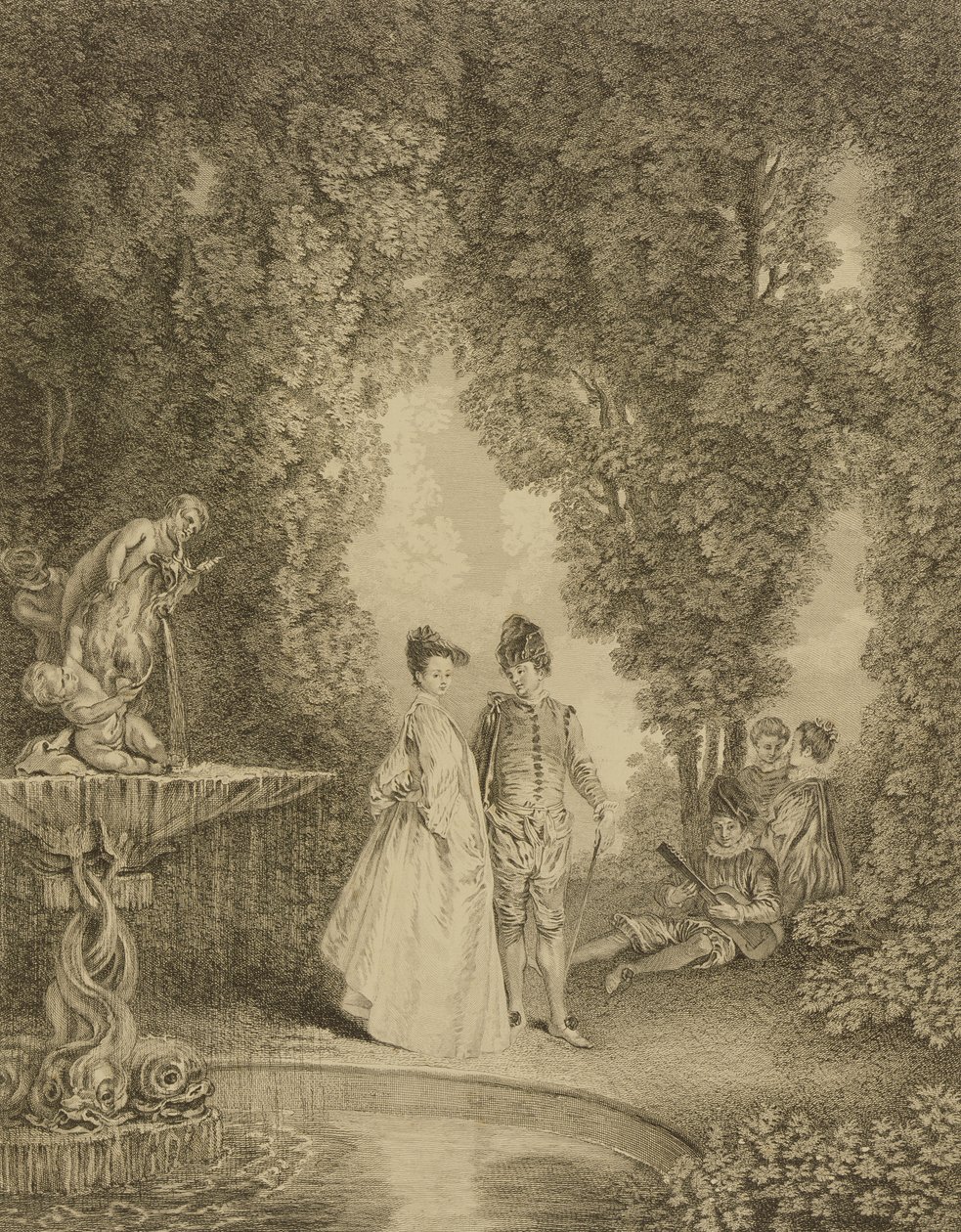 Vandfaldet af Jean Antoine Watteau