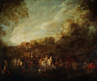Marcherende tropper af Jean Antoine Watteau