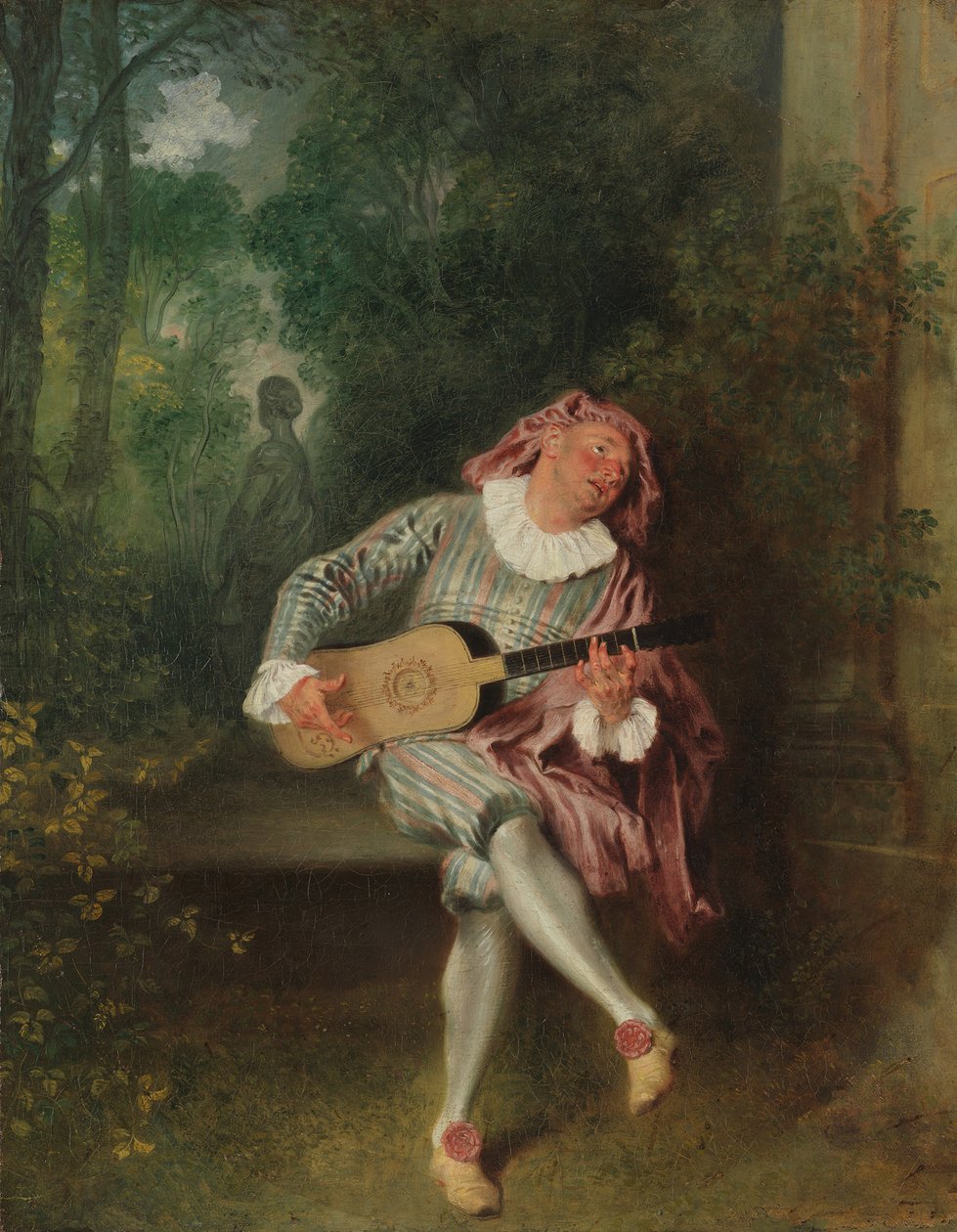 Mezzetin, ca. 1718-20. af Jean Antoine Watteau