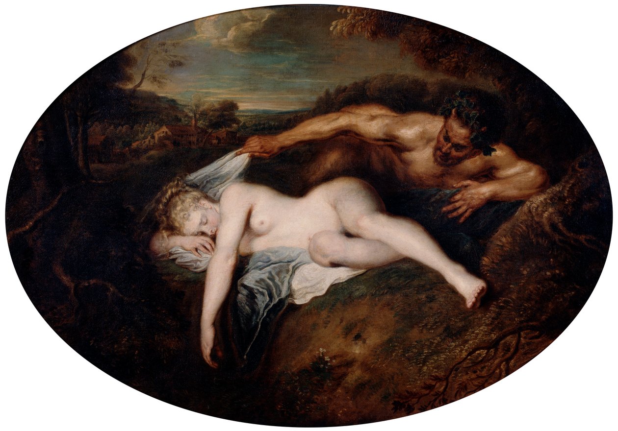Nymfe og Satyr, c1715 af Jean Antoine Watteau