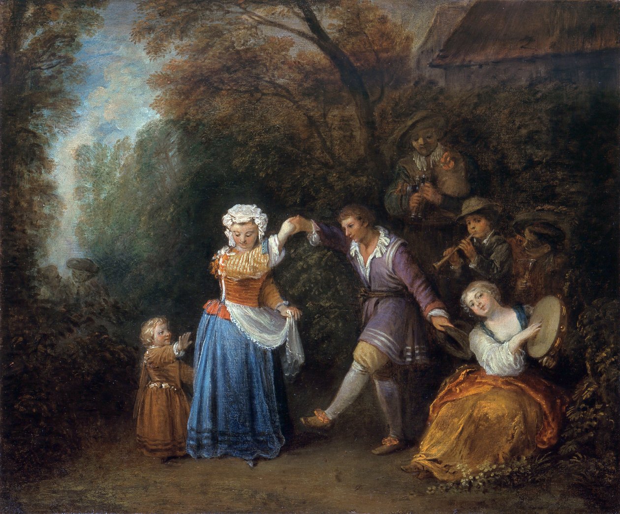 Den landlige dans af Jean Antoine Watteau