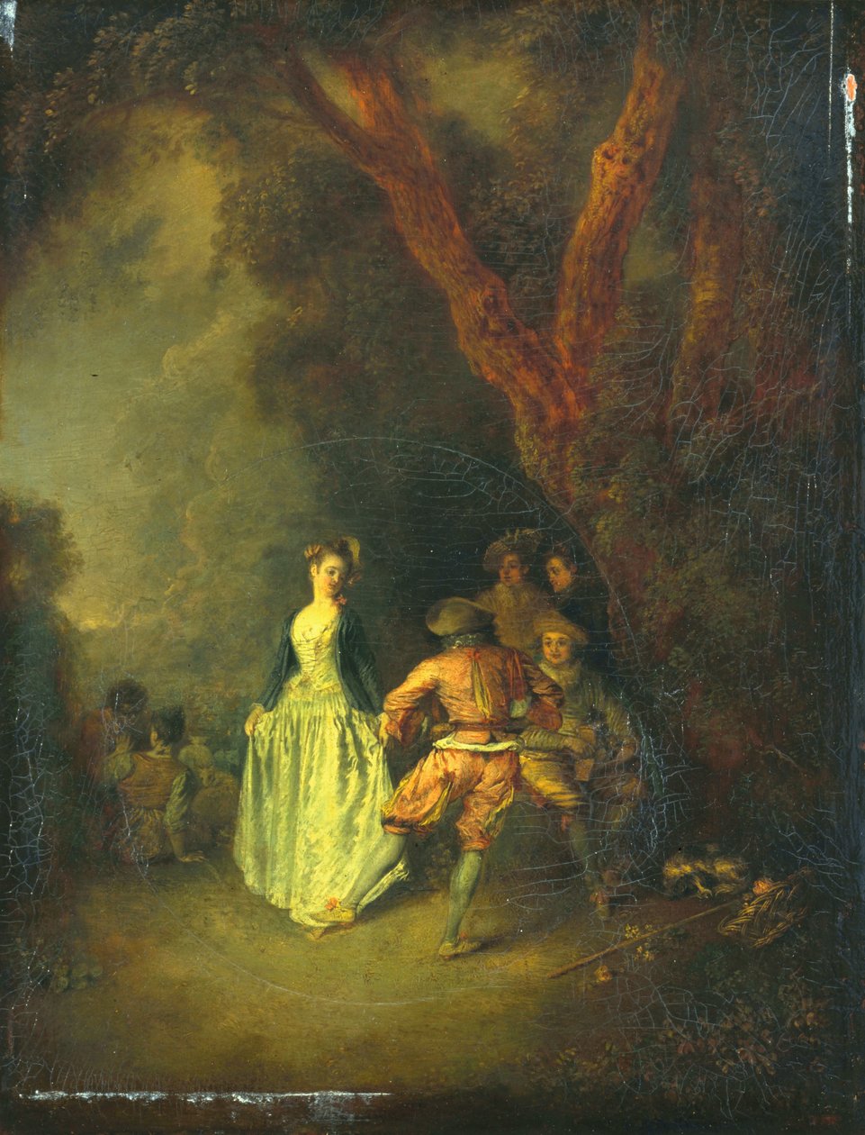 Landsdansen, c.1711 af Jean Antoine Watteau