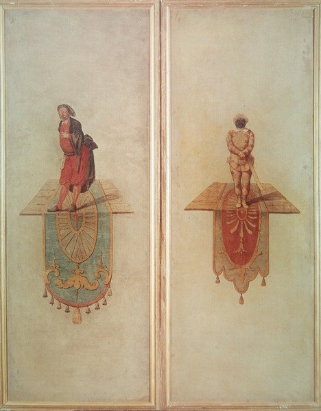 Pantalon (venstre) og Harlequin (højre) af Jean Antoine Watteau